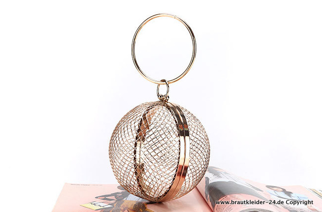 Metall Kugel Brauttasche Jillian in Gold
