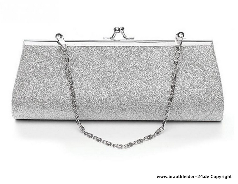 Shiny Glitter Brauttasche in Silber
