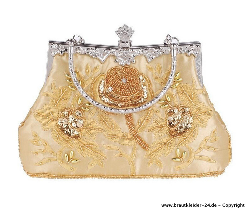 Vintage Style Brauttasche Abendtasche Mira Gold