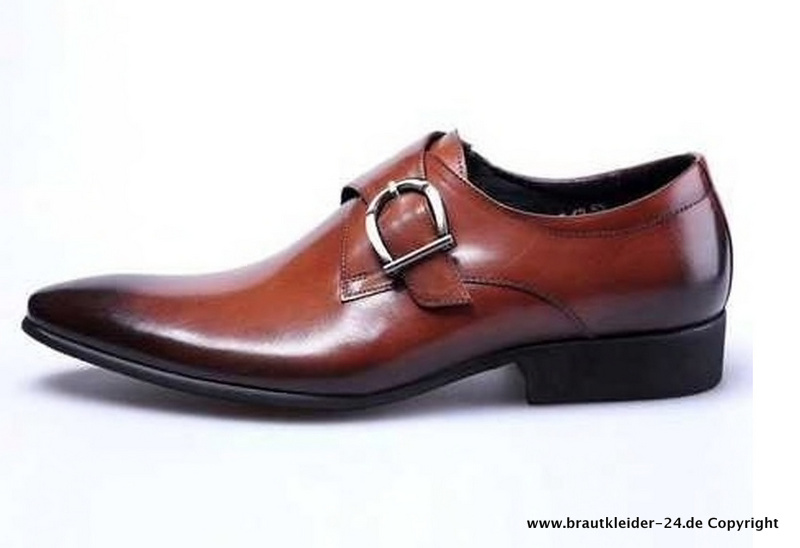 Britisch Style Leder Schuhe für den Bräutigam Braun