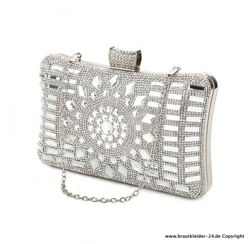 Kristall Abendtaschen Luxus Design Brauttasche in Silber