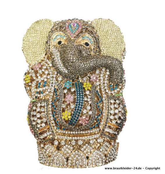 Elefant Strass Luxus Kristall Brauttasche Abendtasche