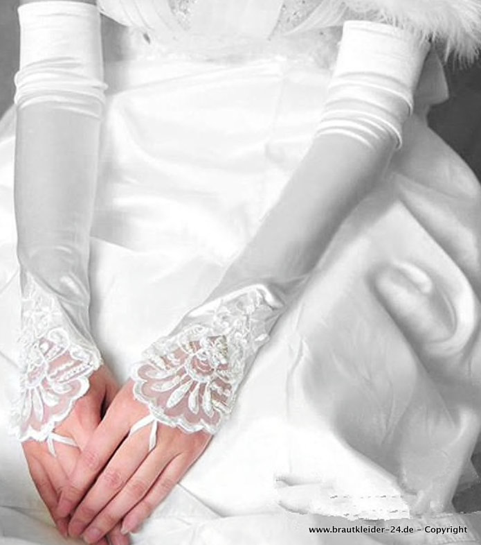 Brauthandschuhe Marissa Lang in Weiß mit Spitze
