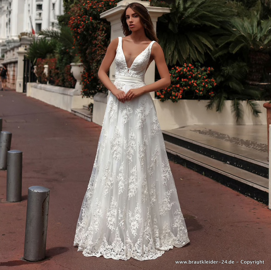 A Linie Brautkleid Rosalie mit Spitze Festlich