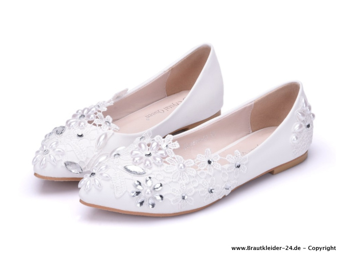 Perlen Strass Brautschuhe mit Kristall