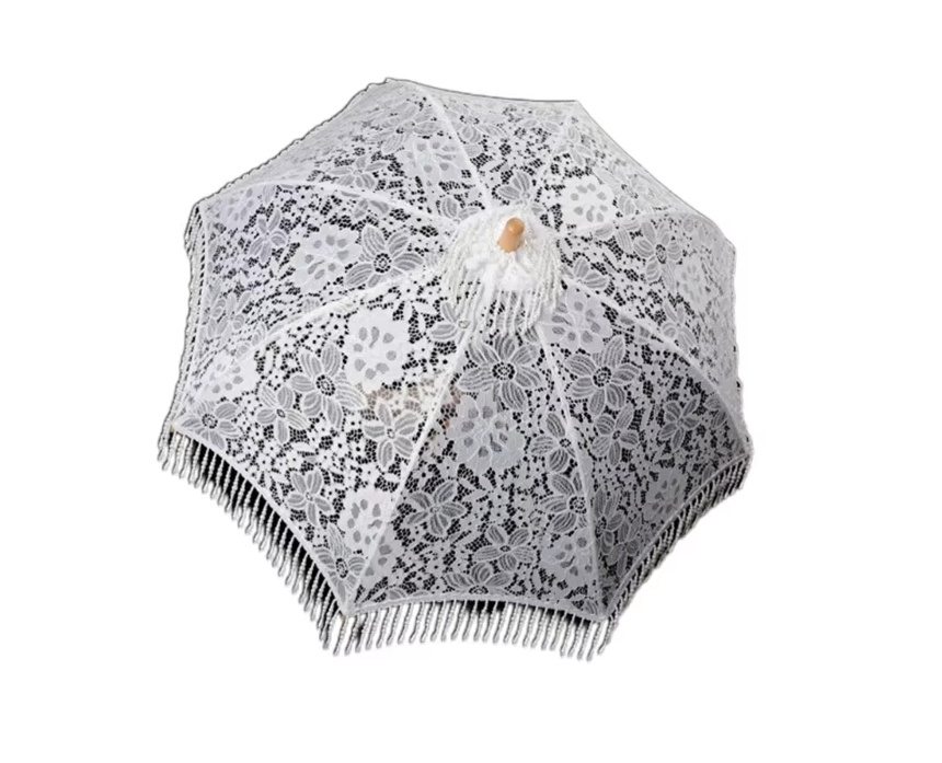 Brautschirm Emilie mit Spitze 