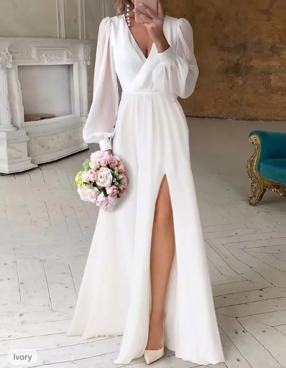  A Linie Brautkleid Ceres mit Chiffon Ärmeln