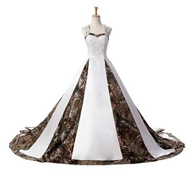  A Linie Prinzessin Brautkleid Ida mit Spitze und Applikationen