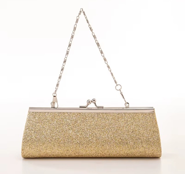 Shiny Glitter Brauttasche Elani in Gold