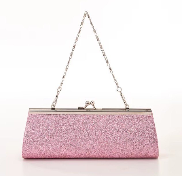 Shiny Glitter Brauttasche Elani in Rosa