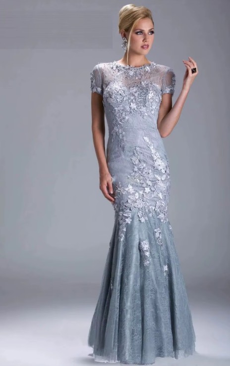 Fit and Flare Brautmutterkleid Imilia 2026 mit Spitze und Ärmel