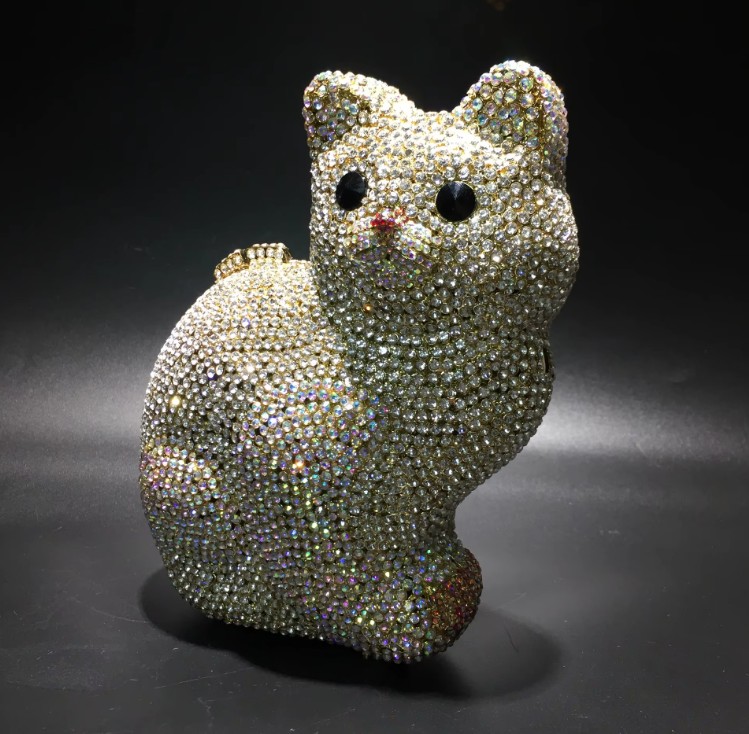 Kätzchen Strass Brauttasche Josi